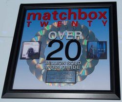 Matchbox Twenty 20 Wea Multi Platinum CD Record Award