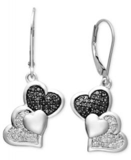 Treasured Hearts Diamond Jewelry Collection, Sterling Silver Black and