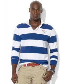 Polo Ralph Lauren Big and Tall Shirt, Solid Rugby Shirt   Mens Polos