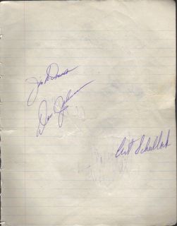 ANNOUNCERS PAPER SIGNED BY 11 w/COA   FRANK FRISCH, MEL ALLEN + OTHERS