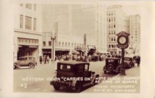 RPPC Western Union Carries on Note Clock San Diego CA