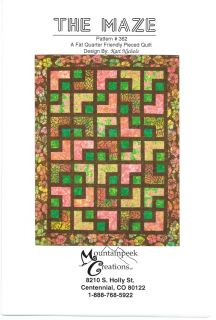 The Maze Quilt Pattern by Mountainpeek Creations Fat Quarter & Batik