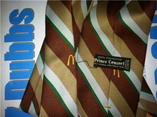 Vintage Old School McDonalds Employee Uniform Tie Golden Arches 100%