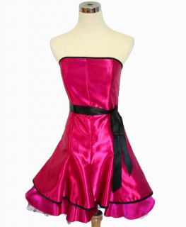 Jessica McClintock $110 Fuchsia Strapless Prom Homecoming Formal Dress