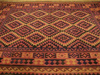 Beautiful Handmade Vegetable Dye Hand Spun Wool Afghan Mazar kilim Rug