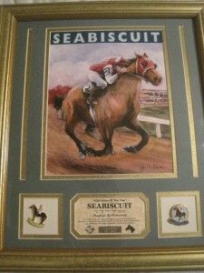 Seabiscuit 1938 Horse of The Year Equine Artist Print Picture Limited