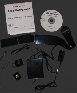 Real Home USB Polygraph Machine Lie Detector Easy 2USE
