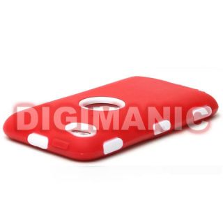 MAX RED / WHITE HARD DUAL HARD CASE COVER FOR APPLE IPOD TOUCH 4TH