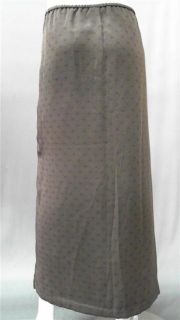 Norton McNaughton Misses M Stretch Maxi Long Skirt Olive Green Pattern
