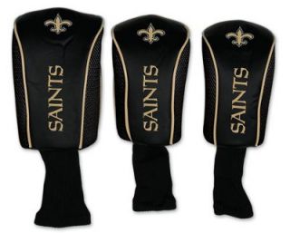 New Orleans Saints NFL Football 3pk Barrel Golf Head Covers