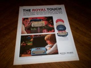 Vintage 1960s Royal McBee Touch Typewriter Magazine Ad