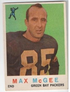 1959 Topps 4 Max McGee RC Rookie Green Bay Packers