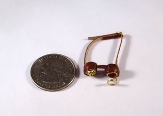 Miniature Medieval Steampunk Leather Goggles WT Magnifying Lens OOAK