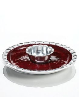 Simply Designz Serveware, Red Fluted Chip and Dip   Serveware   Dining