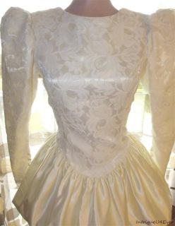 Peplum Satin Lace Wedding Dress Prom Gown Jessica McClintock