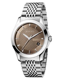 Gucci Watch, Mens Swiss Stainless Steel Bracelet 38mm YA126406   All
