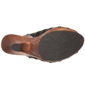 New Mea Shadow Leather Mariasa Slingback Wedge Shoes 7