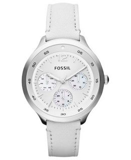 Fossil Watch, Womens Editor White Leather Strap 39mm ES3249   All