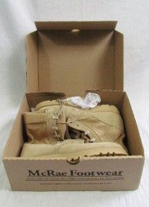 McRae Mens Hot Weather Tan Army Combat Boots 9 5 New