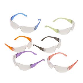 Safety Glasses Intruder Multi Color Clear Lens 12 Box