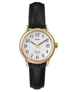 Timex Watch, Womens Black Leather Strap T2H341UM