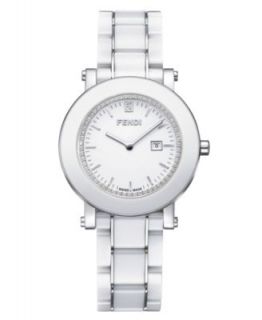 Fendi Watch, Womens Diamond Dial (1/4 ct. t.w.) White Ceramic and