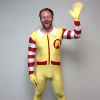 Ronald McDonald Adult Costume Body Suit McDonalds Clown New Halloween