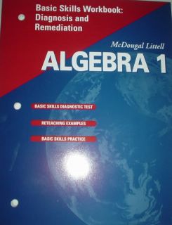 Algebra 1 McDougal 9th Grade 9 Math Text 2 Workbooks