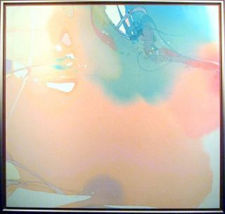 Nanci Blair Closson Peach Melba Original Abstract Acrylic Painting