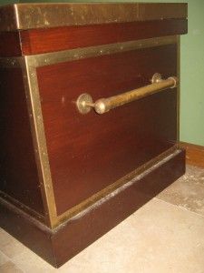 McGuinn Farms Large Wood Brass Trimmed Tack Trunk