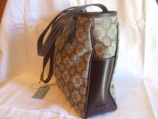 NINE WEST   BROWN AND GREEN PATTERN TOTE PURSE   NWT