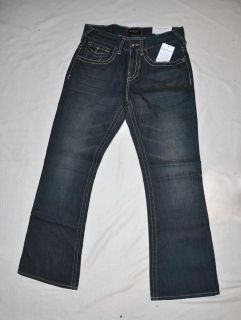 Guess Mens Jeans Rancho Fit Relaxed Bootcut New Dark Wash Jeans Size