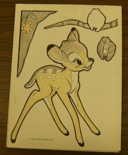 Bambi Disney Plaks 1942 Vintage Walt Nice Colored