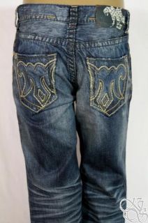 MEK Denim Aldan Boot Cut Dark Blue Jeans Mens Pants New M1ALDAB4T