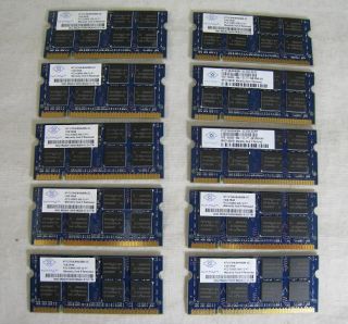 INFINEON 1GB PC2 5300 667MHZ DDR2 SDRAM LAPTOP MEMORY (10x 1GB  10GB