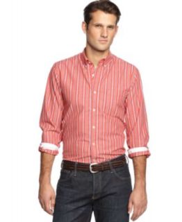 Club Room Shirt, Slim Fit Oxford Even Stripe Shirt   Mens Casual