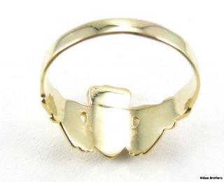 Claddagh Irish Mens Wedding Band Ring 14k Yellow Gold