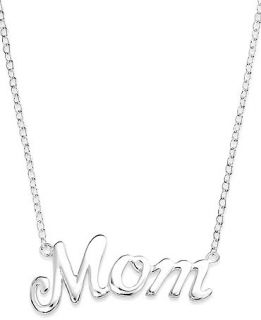 Giani Bernini Sterling Silver Necklace, Mom Pendant   Necklaces