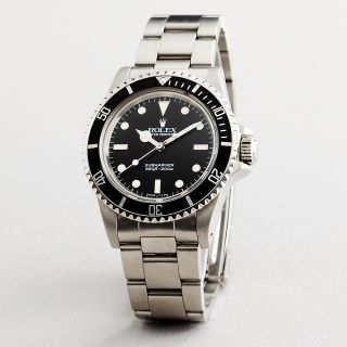 Mens Vintage Rolex Stainless Steel Submariner Watch Black 5513