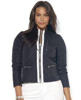 Lauren Ralph Lauren Plus Size Jacket, Quilted Zip Front   Plus Size