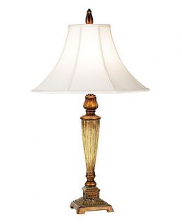 Pacific Coast Table Lamp, Gold Crackle Square Base Accent Lamp