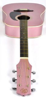 SX Mentor Bgmy Pink Acoustic Guitar Package Free Carry Bag Strap DVD