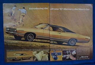 1967 Mercury Marquis 2 Door Hardtop Gold Blk 2 PG Ad