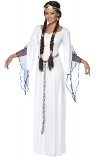 White Medieval Princess Bride Dress Halloween Costume M