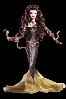 Medusa Gorgeous Greek Goddess Gold Label Fantasy Barbie Doll