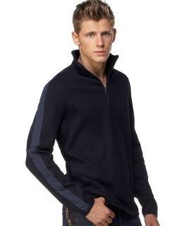 BOSS Black Sweater, Core Quarter Zip Sondrio Pullover   Mens Sweaters