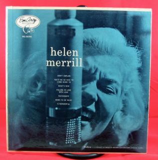 Helen Merrill s T LP Emarcy MG 36006 Drummer Silver Rim DG Orig Nice