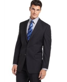 Calvin Klein Suit Separates, Navy Stripe 100% Wool Slim Fit   Mens