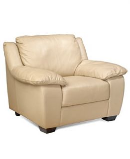 Blair Leather Living Room Chair, 44W x 38D x 36H