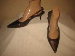 Cole Haan Metallic Brown Slingback Shoes Shoe Size 9 5 B